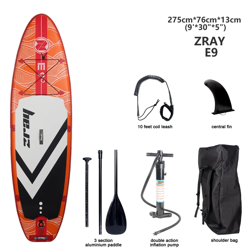 

ZRAY EVASION E9 275*76*13cm inflatable surfboard stand up paddle surfing board water sport sup board full set all around light