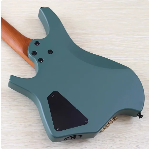 30 inch headless electric guitar matte green roasted maple guitar travel electric guitar professional 6-series mini portable gui