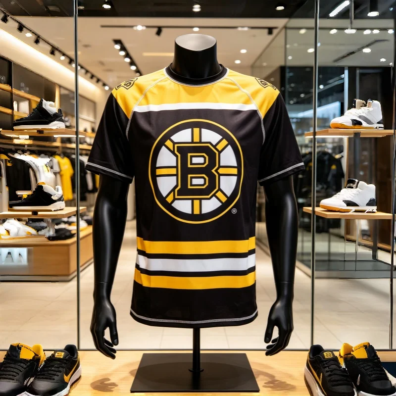 Image of 2026 Schnelltrocknende Chicago Black Hawk Gestreifte Eishockey-Kurzarm-Shirts für Herren Sporttraining Eltern-Kind-Bekleidung