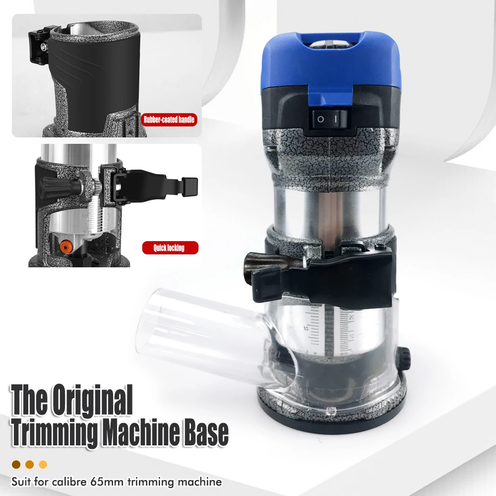 Plunge Router Base Vacuum Cleaner Trimming Machine Base Bakelite Milling Woodworking Slotting Machine Dust Cover For Makita 65mm