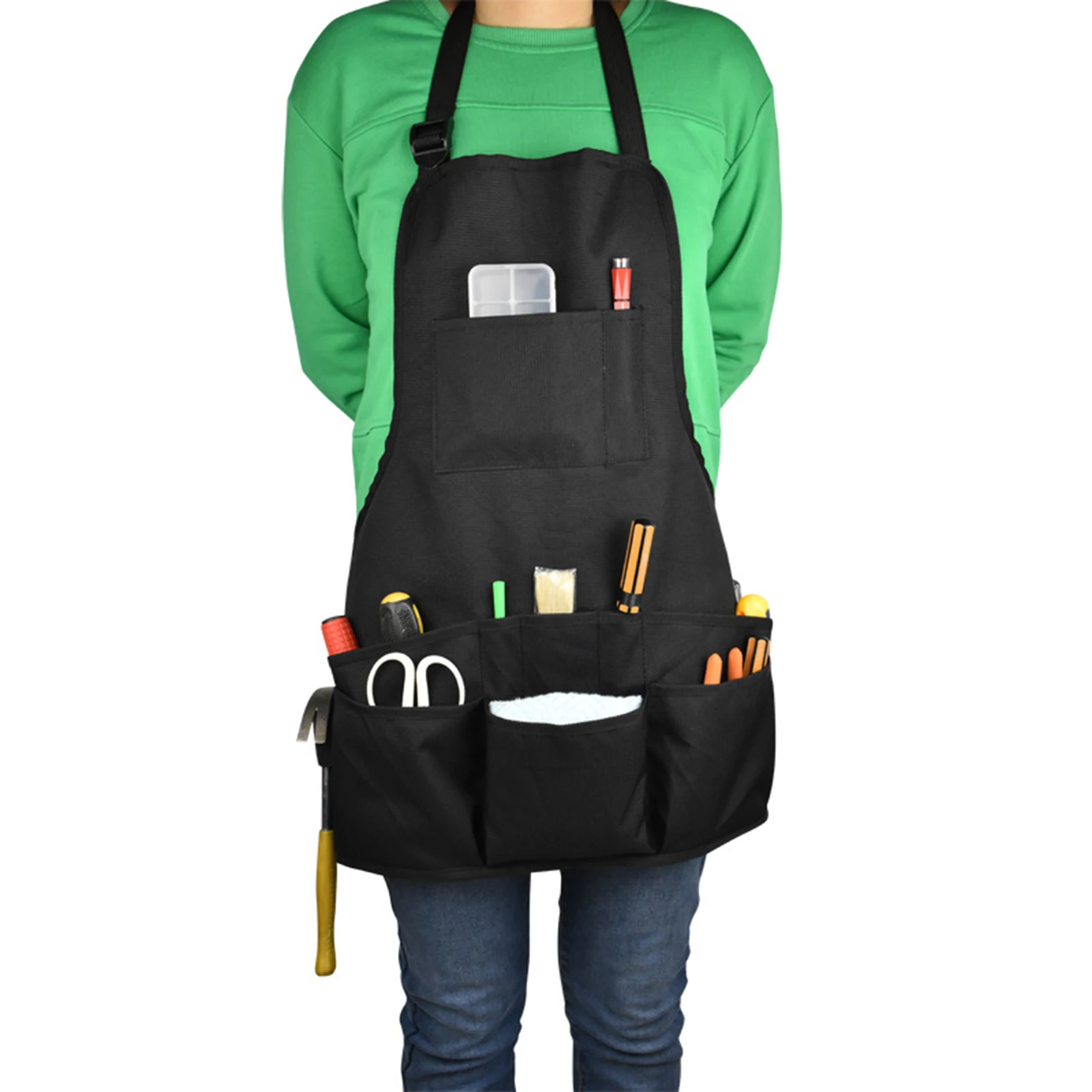 Multi Pockets Workshop Apron Waist Belt Storage Pouch Gardening Aprons Work Apron for Barber Housekeeping Hotel KTV Repairman