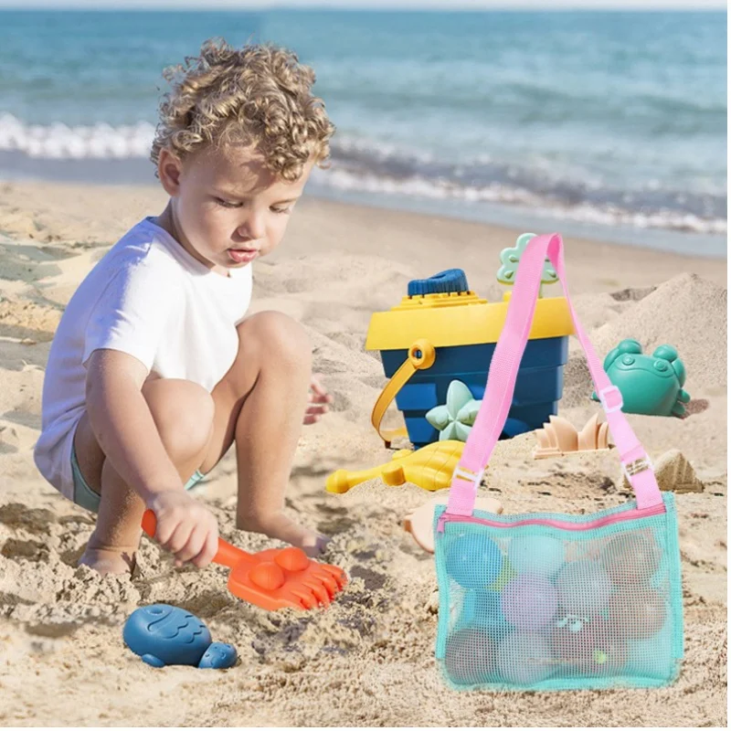 

Beach Bag Mesh Children's Shell Collection Pocket Beach Toy Sort Out Storage Bag