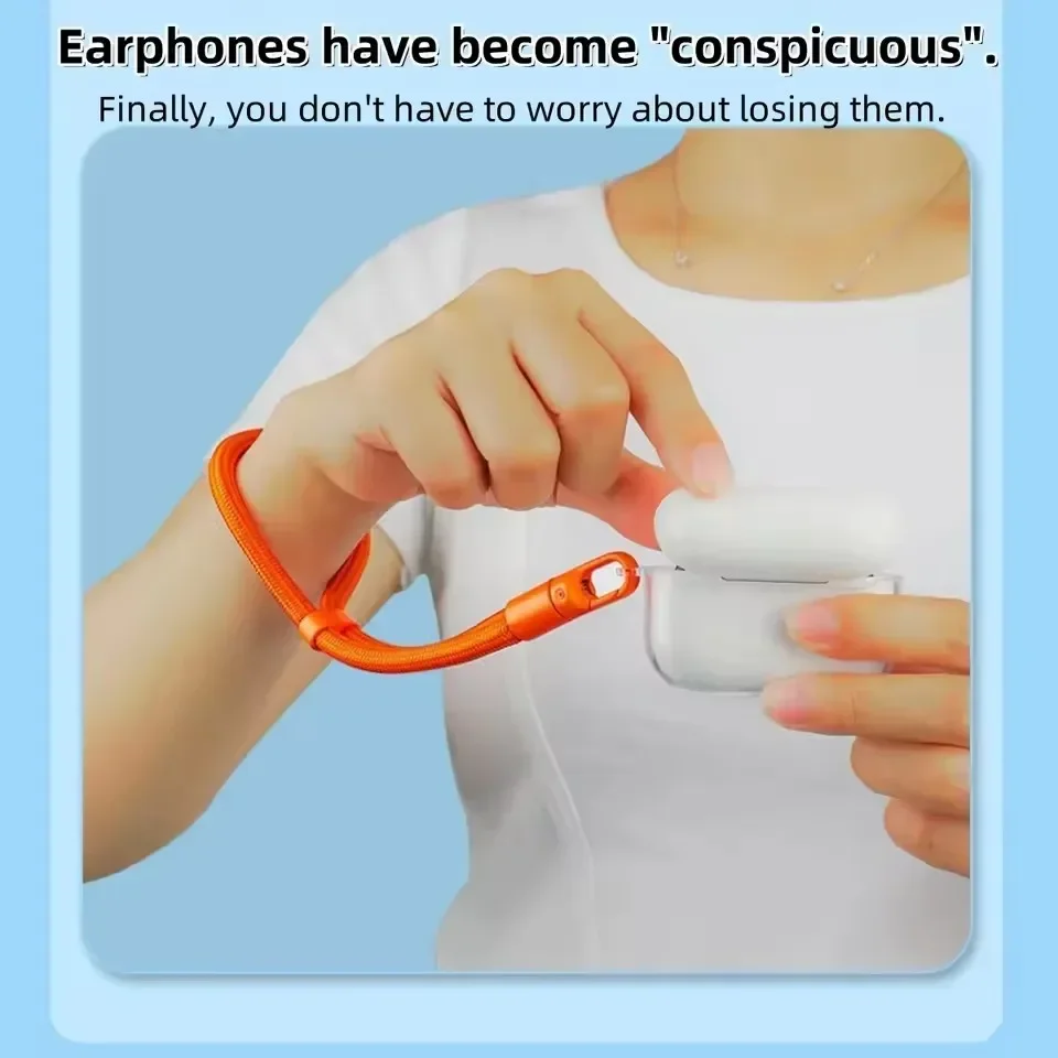 Adjustable Short Phone Lanyard with Tether Tab 360 Degree Rotatable Phone Wrist Strap view 6