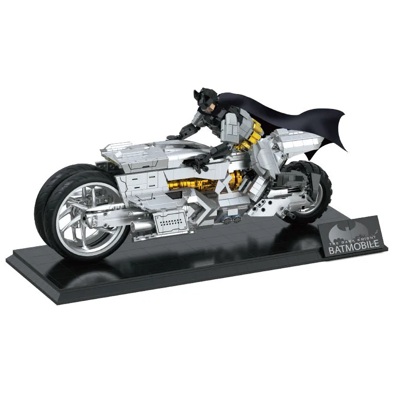 

В НАЛИЧИИ MOC креативные технические строительные блоки Batmoblee, сборка мотоциклетных кирпичей, модель игрушек «сделай сам» для детей, подарочный набор