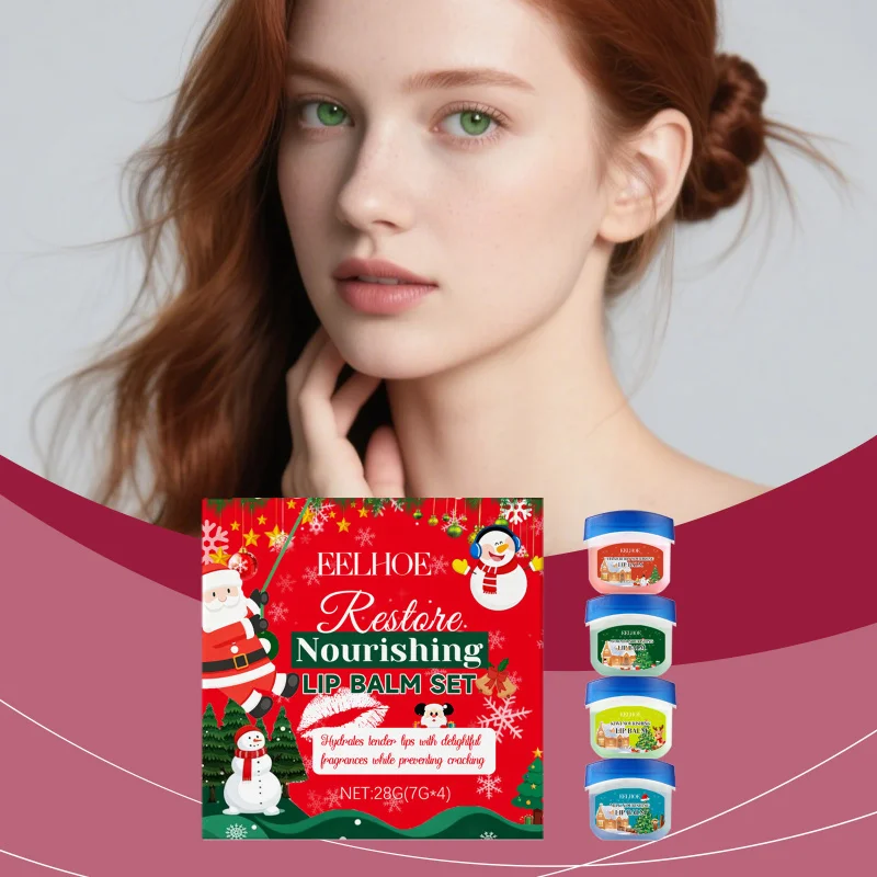 

EELHOE Christmas Moisturizing Lip Balm Set – Daily Hydration, Glossy And Soft Lips, Moisturized Without Stickiness