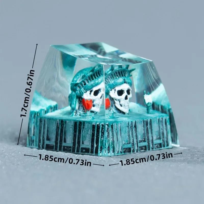 ESC Transparent Handmade Anime Key Caps Skull Head Keycap DIY Suitable for Cherry Cross Axis Mechanical Keyboard Accessory Gift