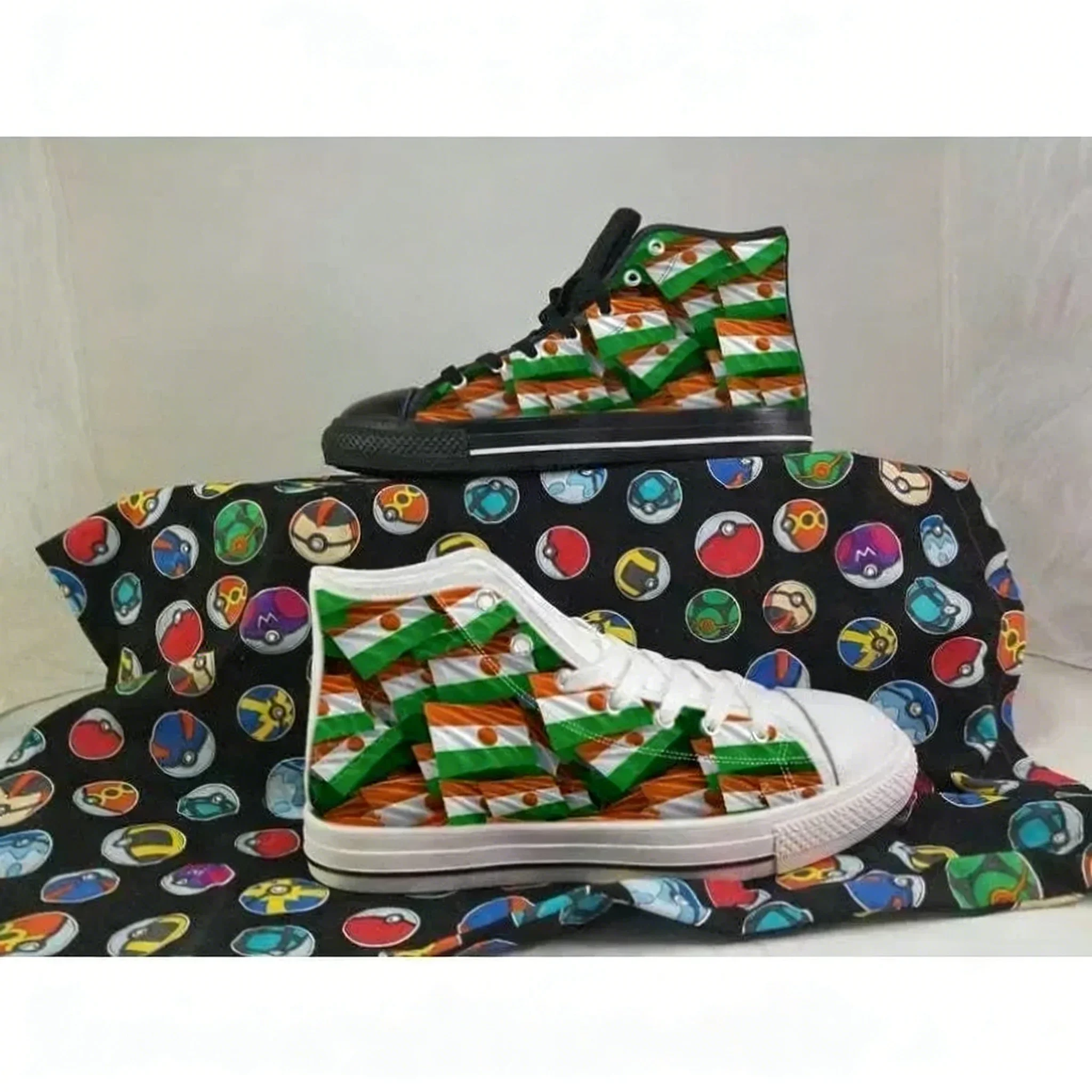 

Кроссовки с флагом Нигера, высокие кеды для мужчин, женщин и подростков, высококачественные повседневные кроссовки из канваса для улицы, изготовленные на заказ, парные кроссовки