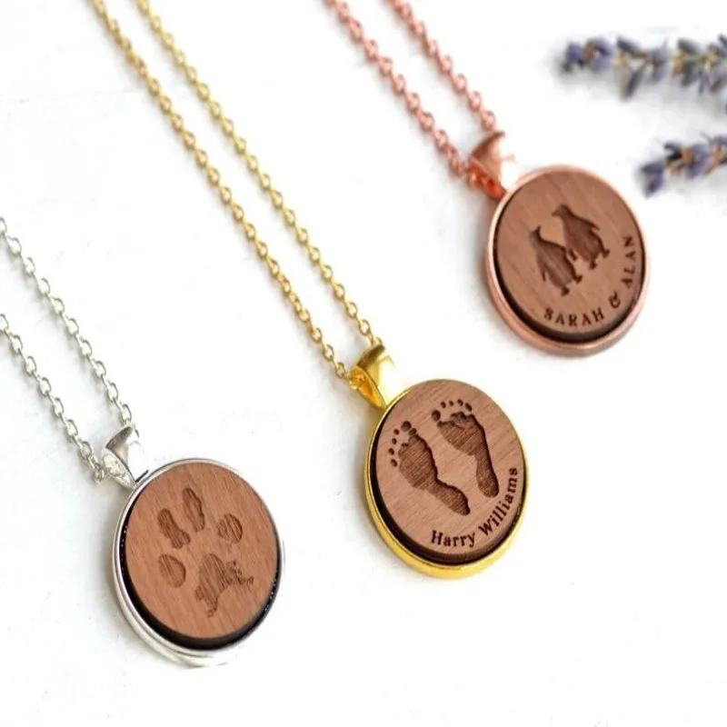 

Personalized Paw Print Necklace, Pet Memorial Jewelry, Cat or Dog Paw Print, Baby Footprint, Childs Handprint Necklace