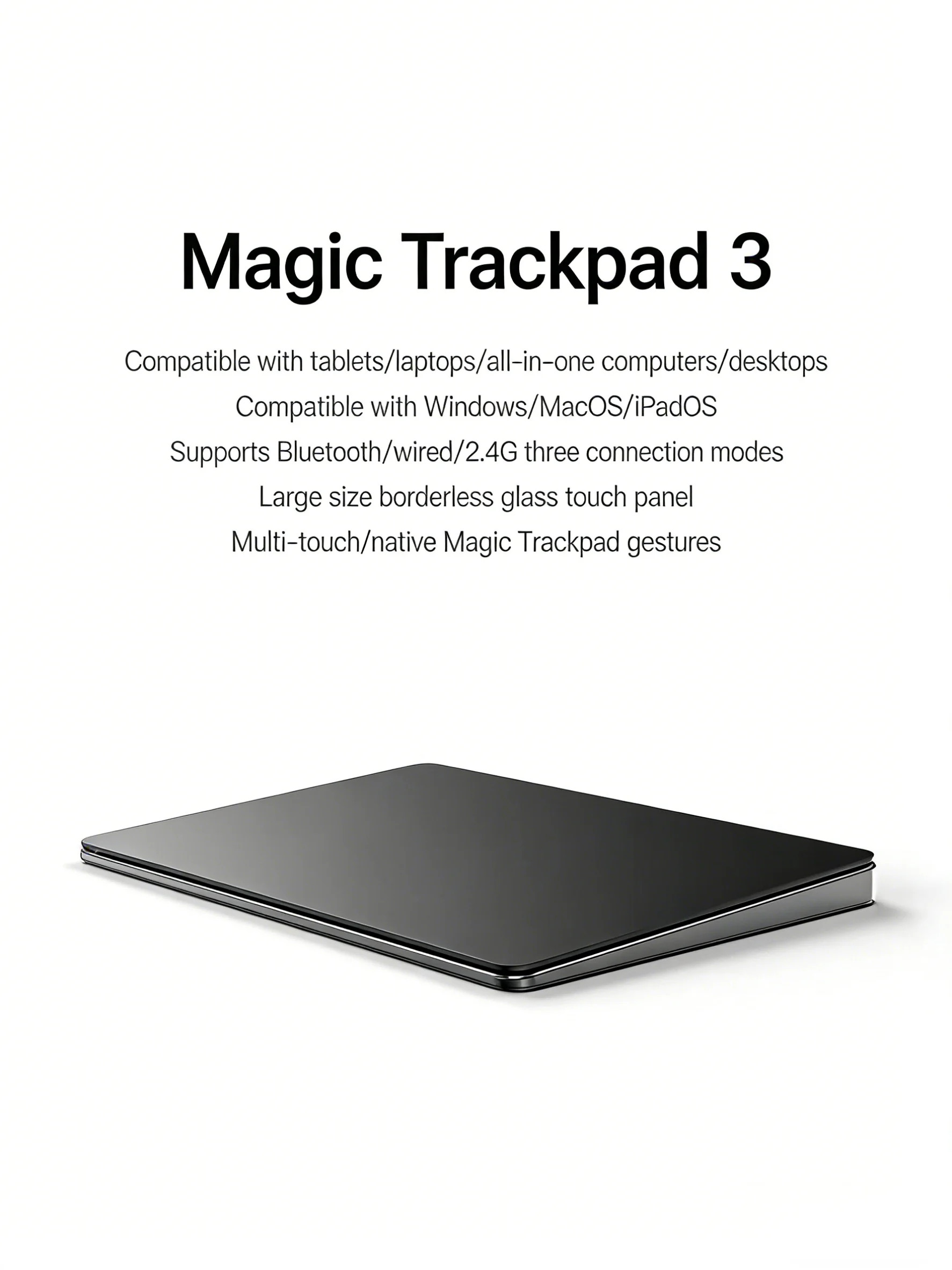 Magic Trackpad Multi-Touch Control Panel Bluetooth Wired 2.4G Tri-Mode Wireless Touchpad Analog Mouse Mini Keyboard Combo