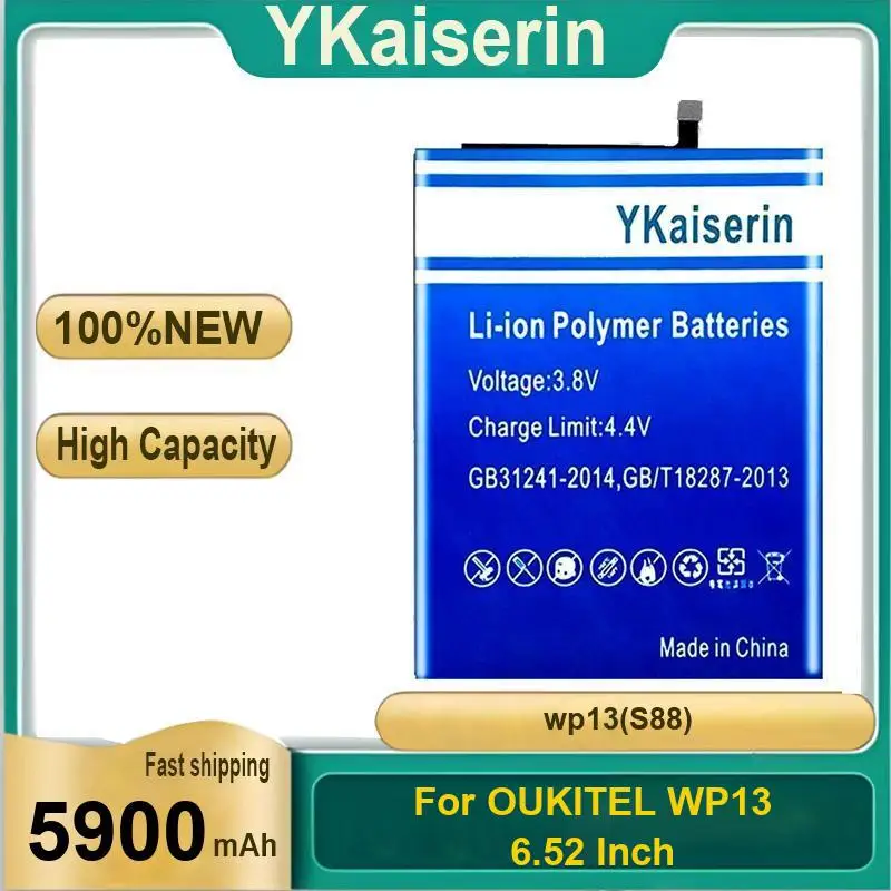 

Wp13 S88 Mobile Phone Battery For Oukitel WP13 6.52 Inch 5900Mah Hardwearing