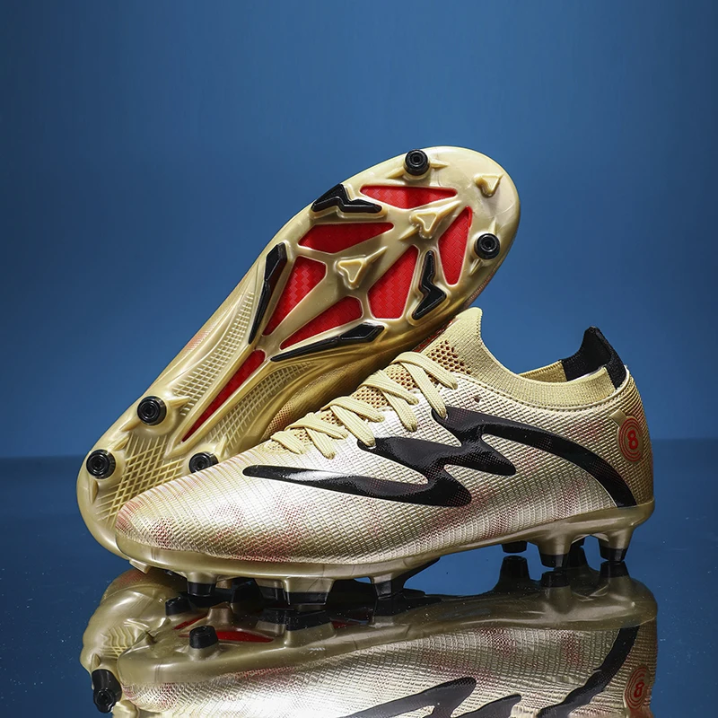 Professional Soccer Shoes Men Lightweight Comfortable Long Spikes Football Boots Outdoor Anti-slip Wear-resistant Sports Shoes