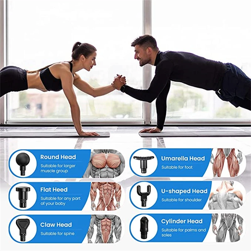 Arma portátil do massager do músculo da percussão para o alívio da dor super silencioso mini handheld massageadores elétricos para o tecido profundo dos músculos