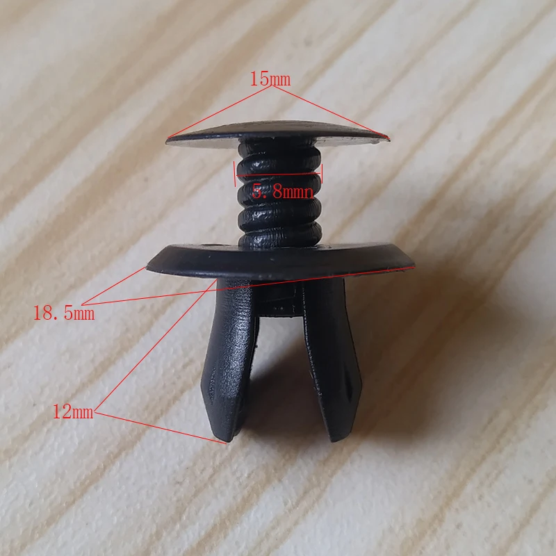 50Pcs Auto Fasteners Black Trim Panel Lining Clips For VW T4 T5 Transporter Eurovan Fixing Rievts 9mm 70186729901C