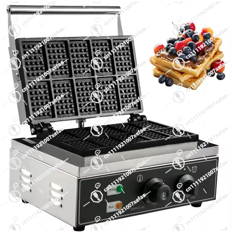 Rectangular Waffle Machine Non-stick Electric Waffle Stainless Steel Pancake