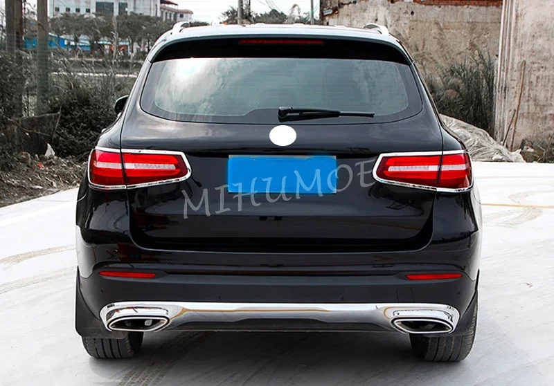 For 2016 2017 2018 2019 2020 2021 2022 Mercedes GLC SUV X253 Chrome Tail Light Cover Rear Lamp Trims