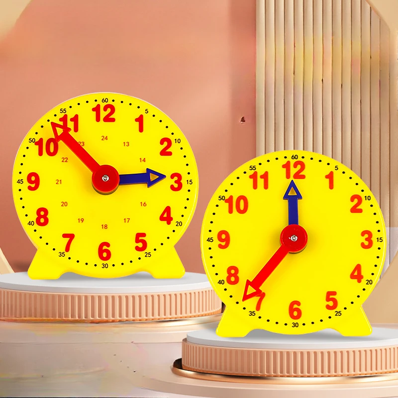 Clock Educational Toys Hour Minute Second Cognition Colorful Clocks Children Early Preschool Teaching Aids Montessori Kids Toys