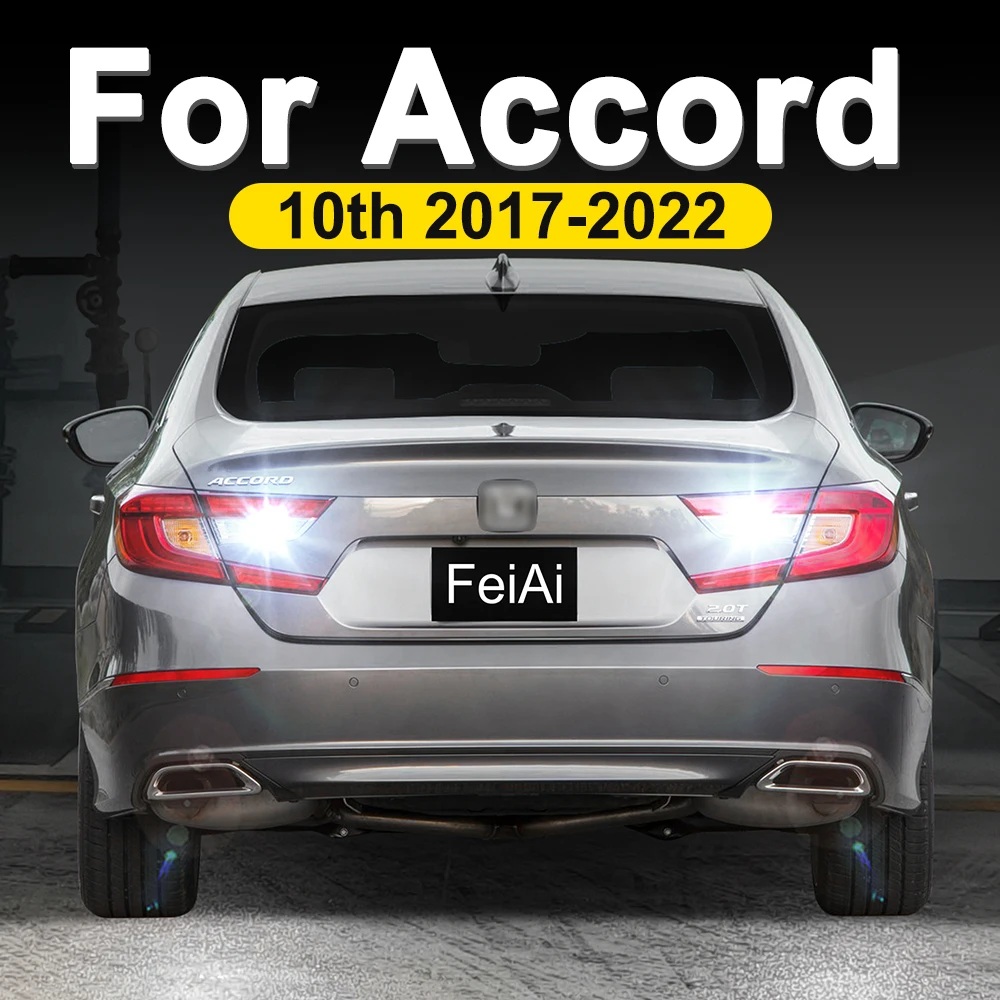 For Honda Accord 10th Gen LED Reverse Lights Backup Lamp Back Up Bulb Accord 10 10th Generation 2017 2018 2019 2020 2021 2022