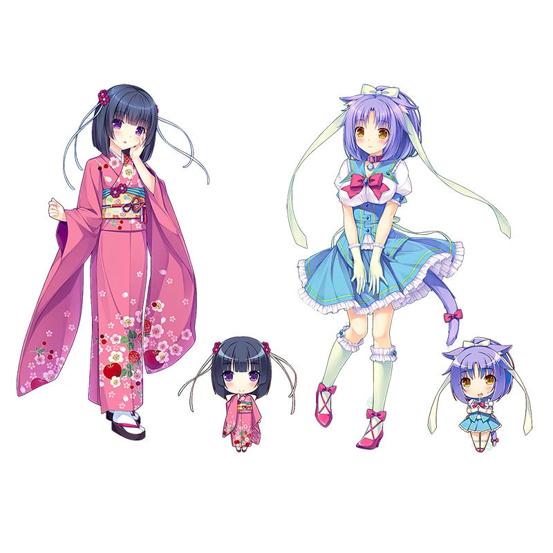 Three Ratels CA62 NEKOPARA_CHRONICLE Cute cat's ear girls  Waterproof Decal Vinyl auto Wrap car stickers wall decals for gamers