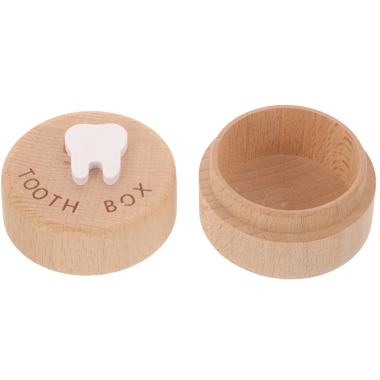 

Изысканный деревянный футляр для детских зубов, контейнер для хранения первого зубика ребенка, органайзер для ценных воспоминаний с крышкой.