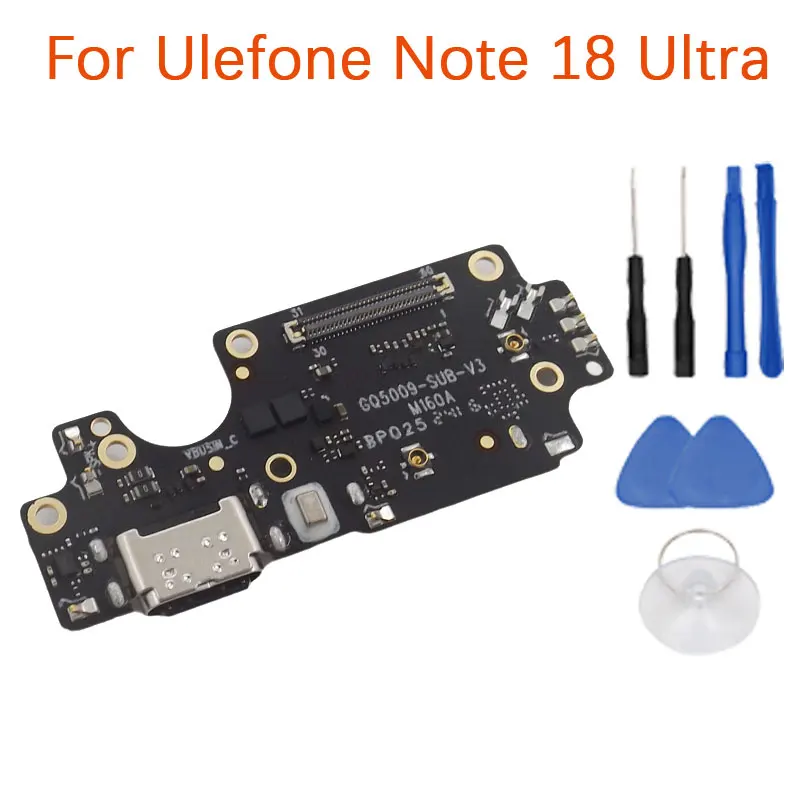 Original Ulefone Note 18 Ultra USB Board Base Charging Charge Port Board With Microphone For Ulefone Note 18 Ultra Smart Phone