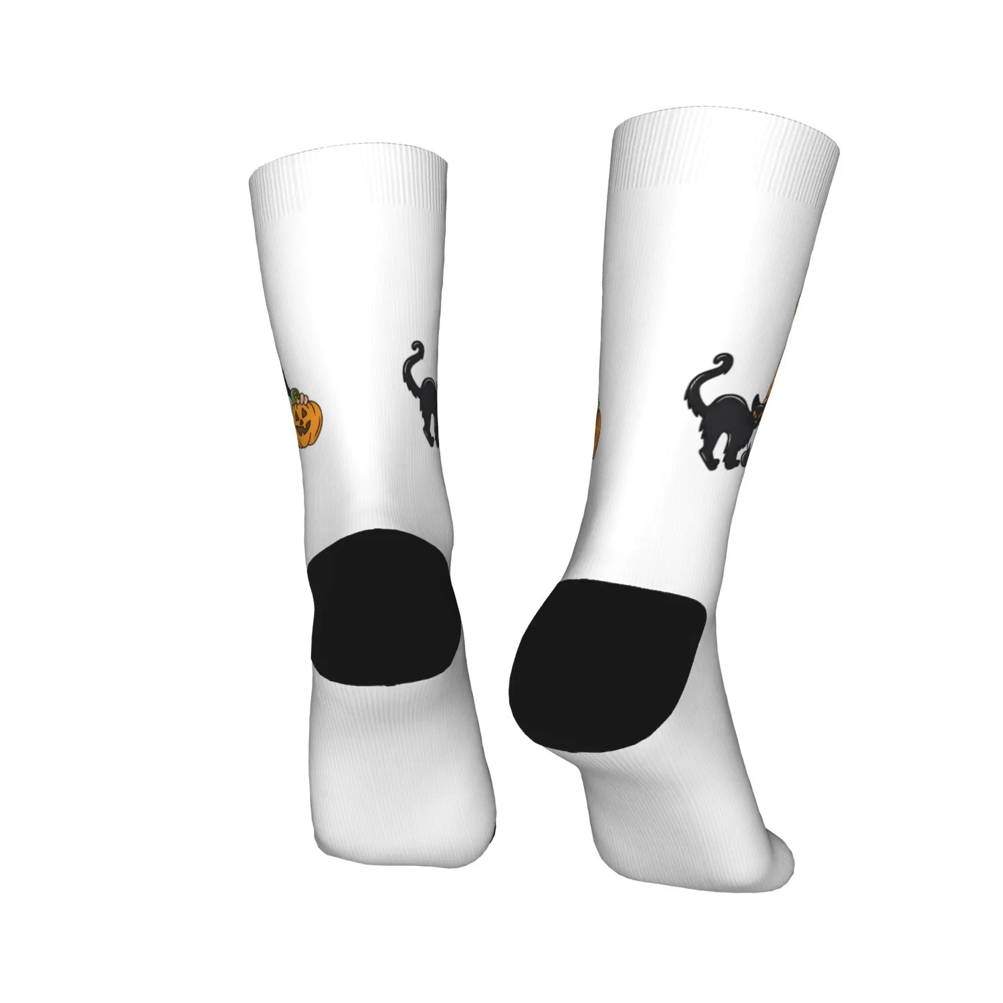 Мужские носки унисекс, чулки на Хэллоуин, нескользящие средние мягкие носки, зимние модные носки для скейтборда с графикой