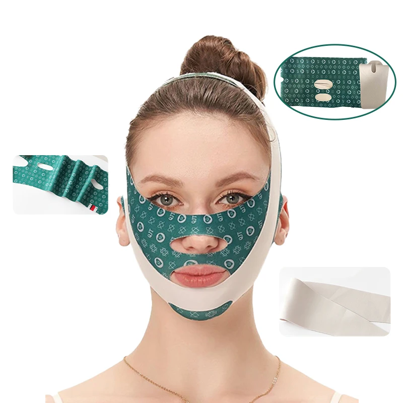 Bande Amincissante pour le Visage, Réglable, Ceinture de Menton et Joues, Respirant, Masque de Sommeil, Lifting, SAP, Double Menton, Réparation des Ridules