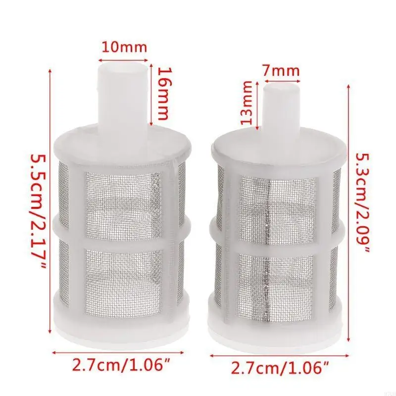 97QD Aquarium Water Filters Stainless Steel Micro Mesh Cover Fish for Tank Filte