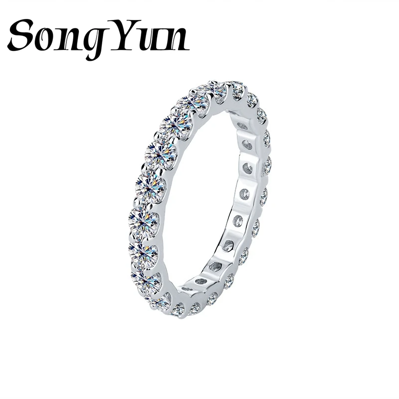 

SONGYUN Brand Jewelry 925 Sterling Silver Ring VVS Moissanite Artisan Ring for Partner 18K Gold Plated MST Patent Fine Jewellery