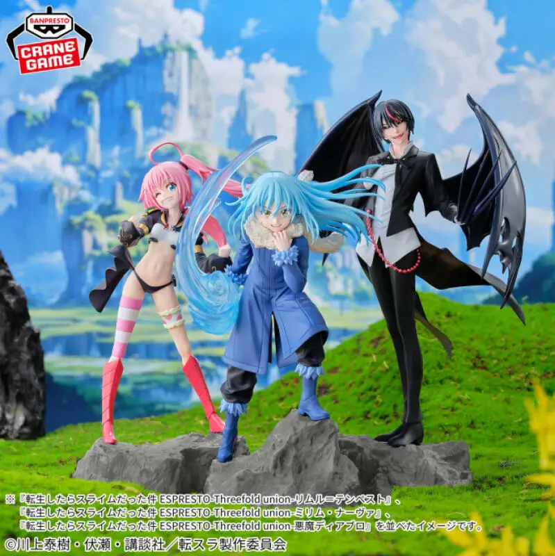 Bandai Original Banpresto That Time I Got Reincarnated as a Slime Threefold Union Rimuru Tempest Milim Nava Diablo Action Figure