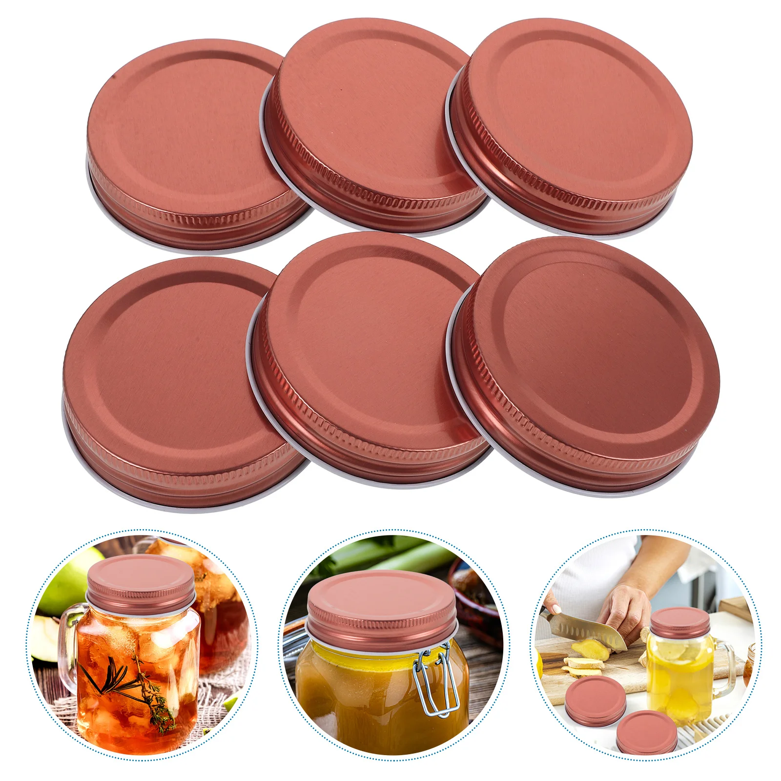 

12Pcs Mason Jar Tinplate Lids Leakproof Airtight Metal Covers for Canning Replacement Storage Caps Jar Lid Canning Lids