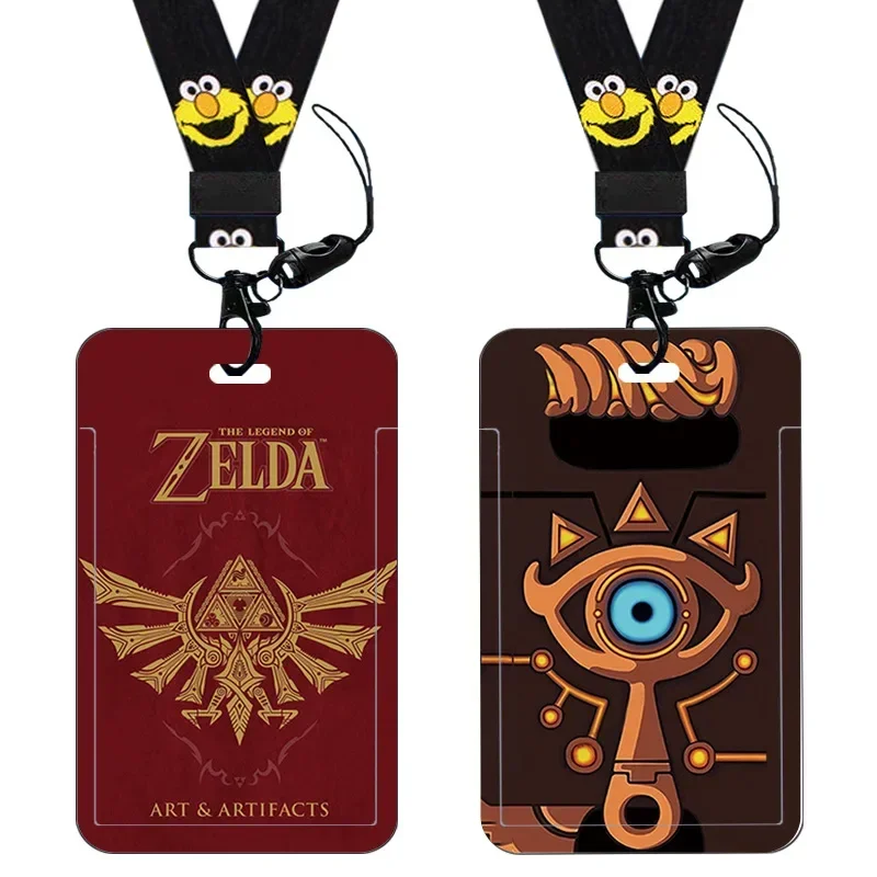 أغطية بطاقات كرتونية أنيمي بحبل ، لعبة ، أسطورة زيلدا ، أكمام بطاقات ، كاواي ، طالب ، معرف ، حافلة ، وجبة ، هدية أطفال #3