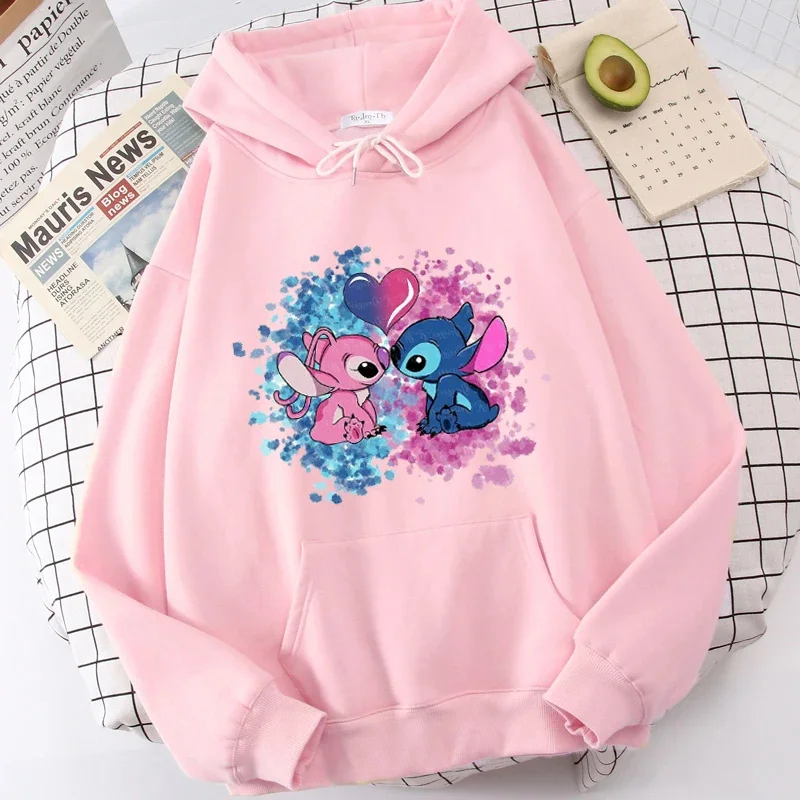 

Disney Harajuku Winter Women's Fashion Hoodie Women's Pullover Casual Round Neck Long Sleeve Printed Hoodie Sportswear Top