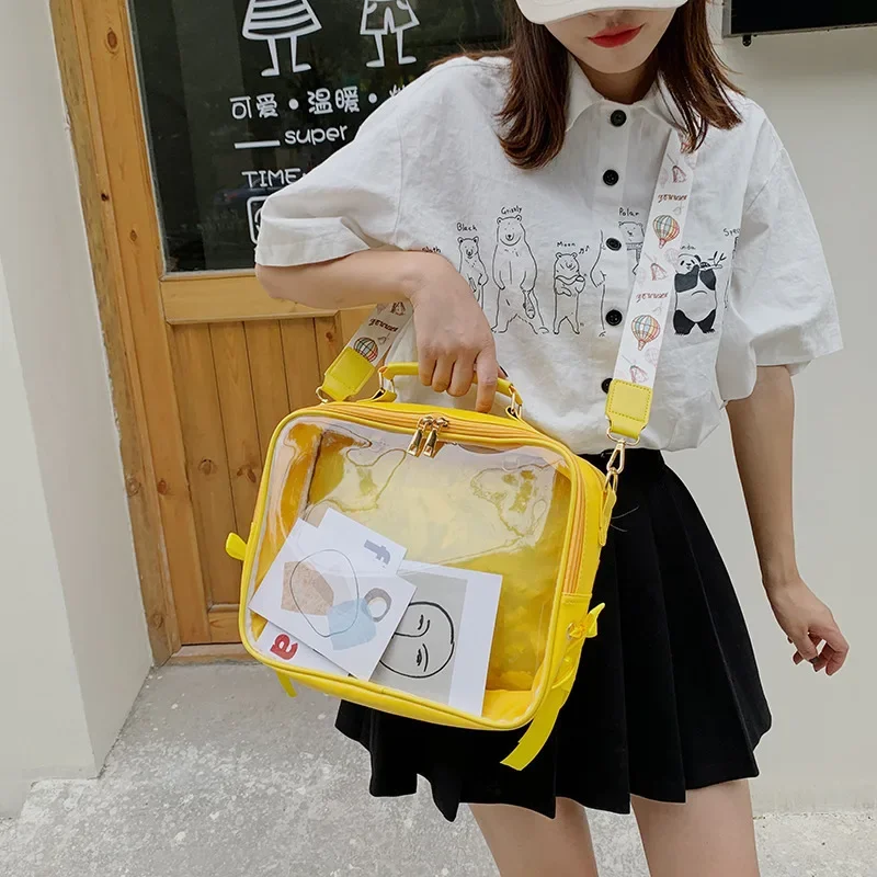 Japanese Large-capacity Transparent Bag Shoulder Bag Style Soft Girl Ita Backpack 20cm Cotton Display Bags