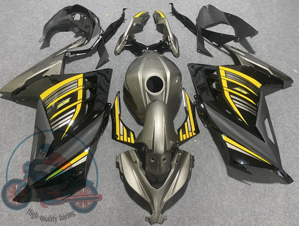 High quality New ABS Full Fairings Kit Fit for KAWASAKI Ninja300 EX300 2013 2014 2015 2016 2017 2018 Bodywork Set Golden Black