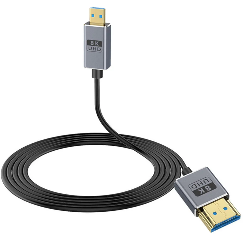 8K@60Hz 4K@240Hz Micro Mini HDMI-compatible2.1 Cable High Speed 48Gbps Φ2.5mm Ultra Thin Slim flexible Cord for Camera Monitor