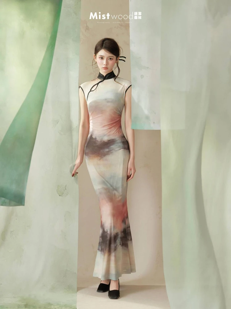 

Early Spring 2026 New Vintage Chinese Watercolor Photography Studio Photography Art Clothing Simple Quality New Chi...