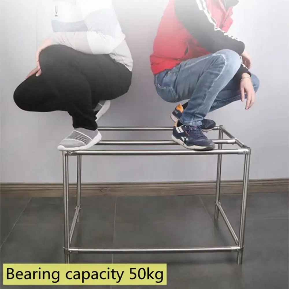 Stainless Steel Tube Connector 25mm Round Pipe Joint Clothes Display Rack Rod Support Holder Fixed Clamp Hardware