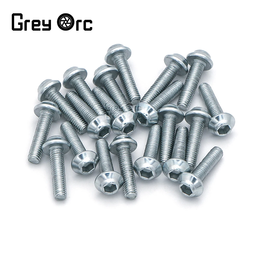 10pcs or 20Pcs Stainless Steel Silvery Screws 12mm 16mm 20mm For Kawasaki Hex Socket Flat Body Trim Panel Fastener Screw Clips