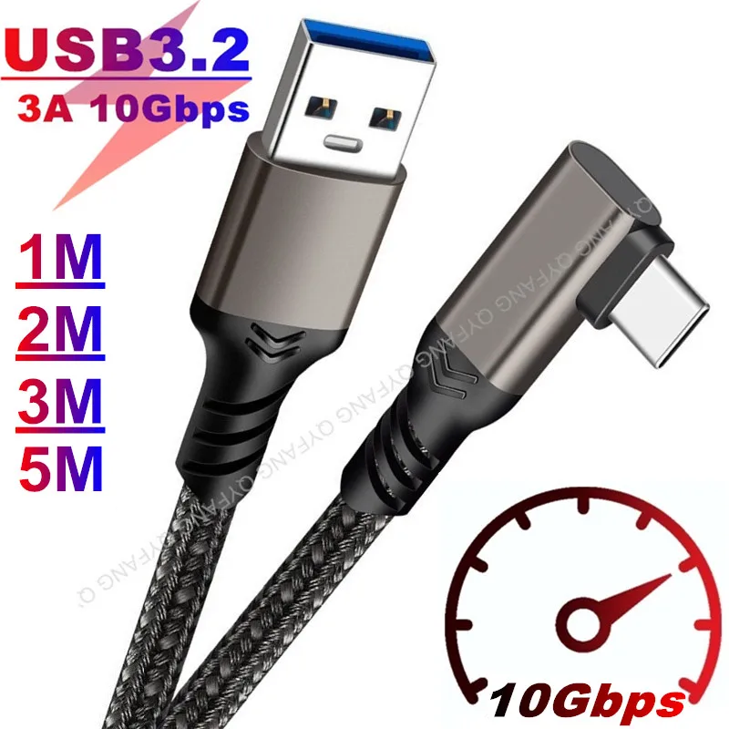 Kabel USB 3.2 łokcia 10 gb/s 3m 5m dla Oculus Quest2 VR kabel łączący rodzaj USB A do USB C kabel z QC3.0 szybkie ładowanie akcesoria