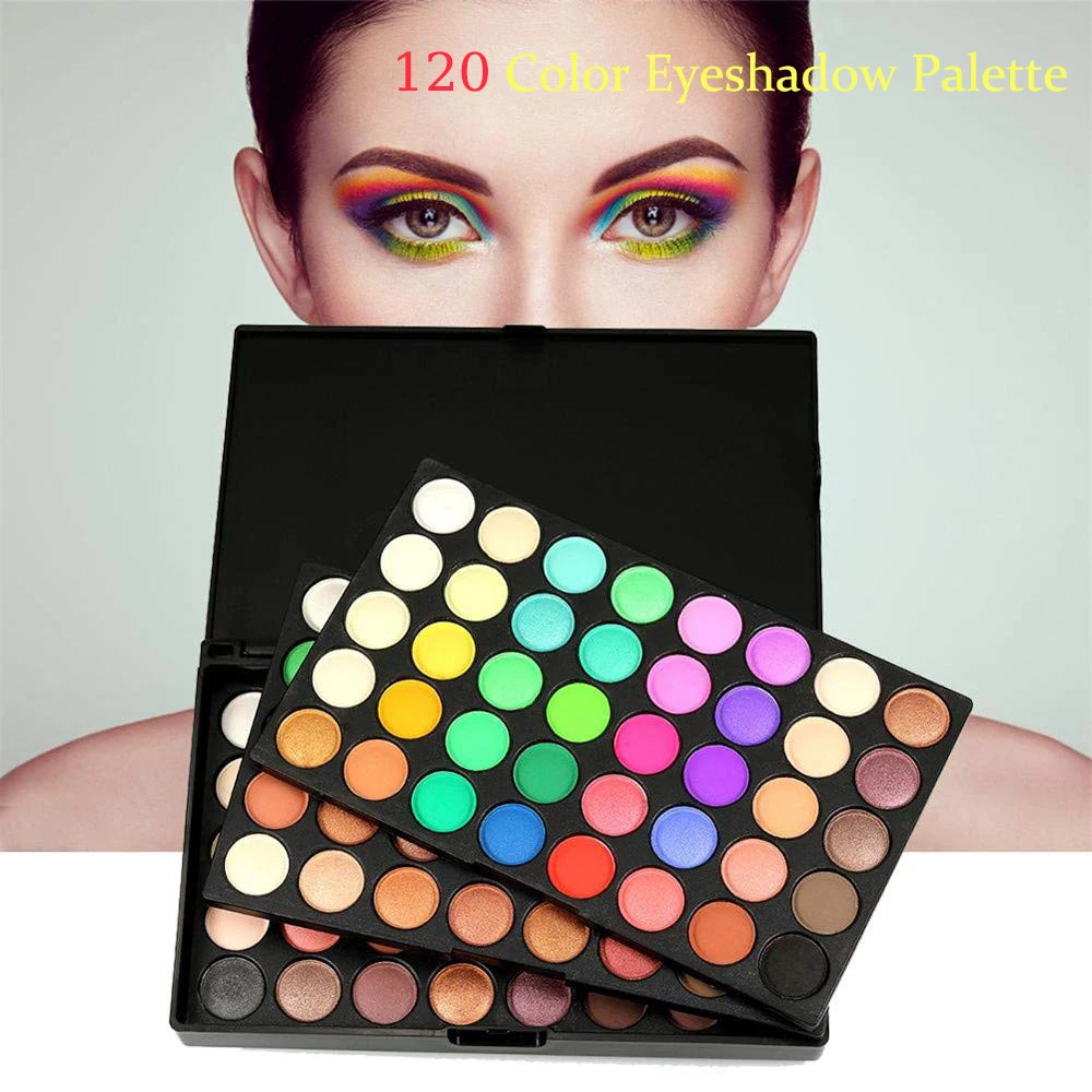 120 Colors Matte Shimmer Eyeshadow Palette Professional Natural Waterproof Lasting Eye Shadow Makeup Set Cosmetics Tools