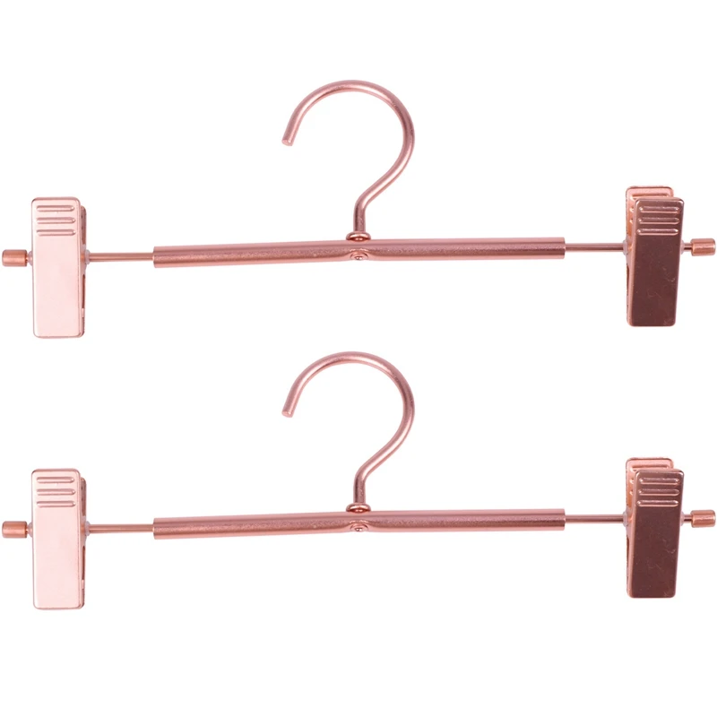 20 Pieces Of High-Strength Strong Rose Gold Pants Skirt Bottom Hanger With Clip