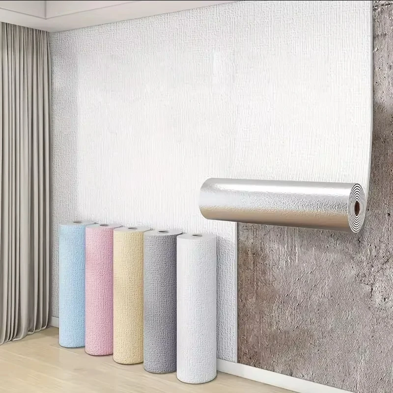 White Foam 3D Wall Sticker Thicken Waterproof Self-adhesive XPE Foam Wallpapers For Living Room Bedroom Home Decorative Stickers