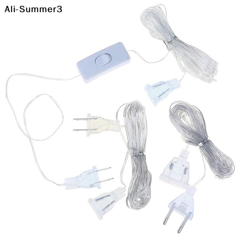 

【AyS】1Pc 3M/5M EU US Plug Extender Wire Light String Extension Cable Standard Power Extension Cord Christmas LED String Light