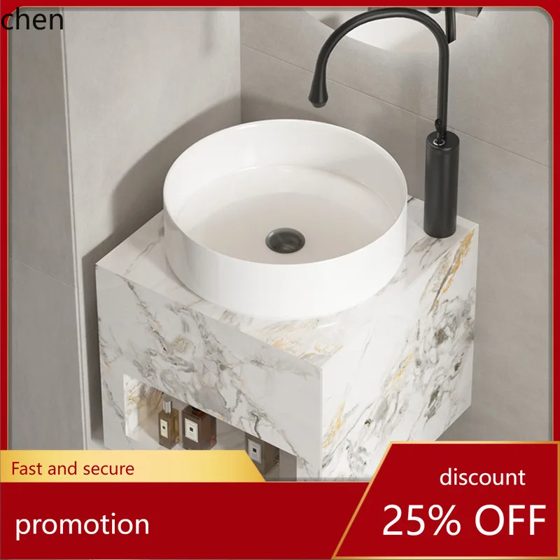 

CZ Creative Ins Style Rock Slab Wash Basin Wall-Mounted Washstand Basin Balcony Bathroom Sink Washstand