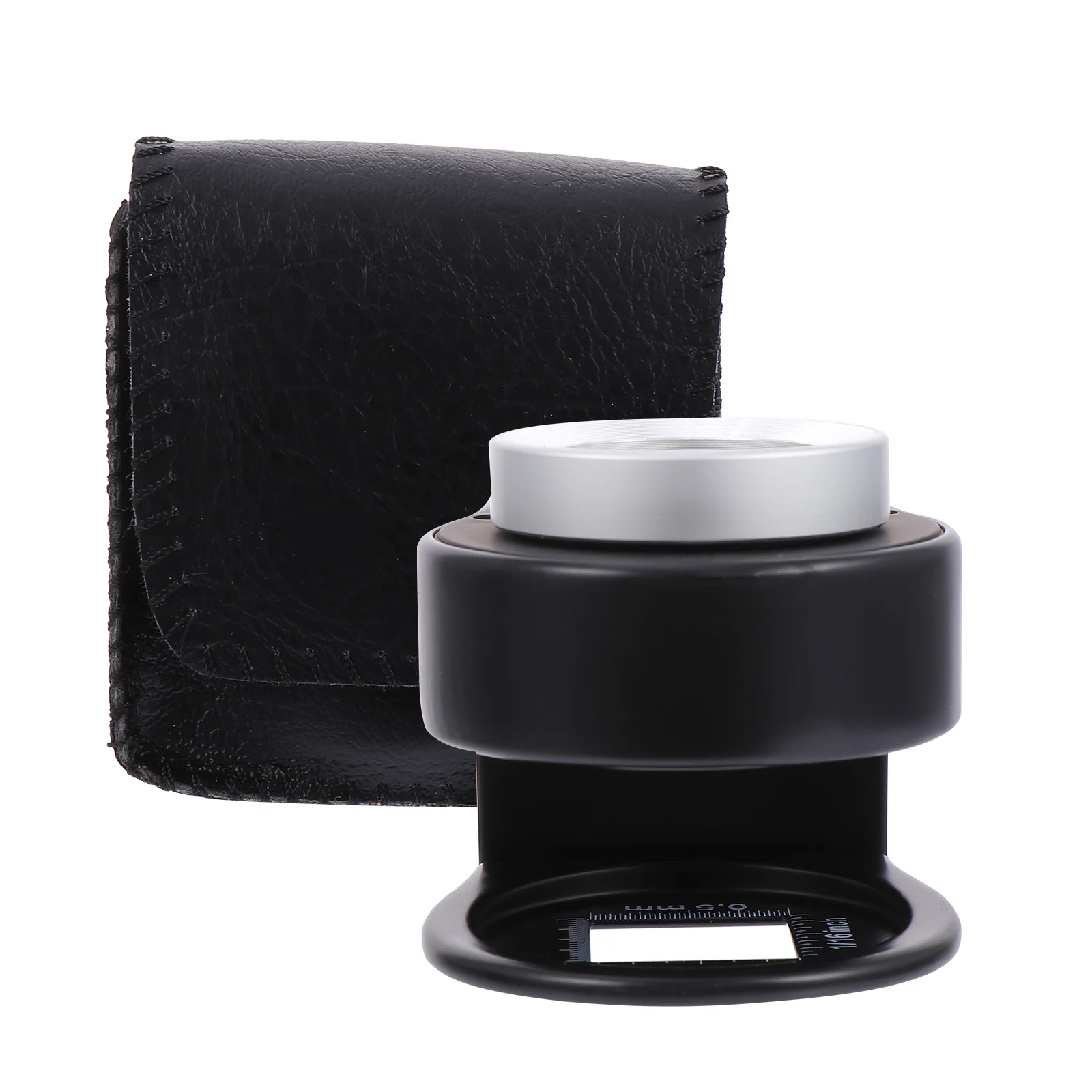 عدسة مكبرة عالية الوضوح مع ضوء LED تكبير 30 مرة مقياس دقيق محمول وقاعدة ثابتة جيدة