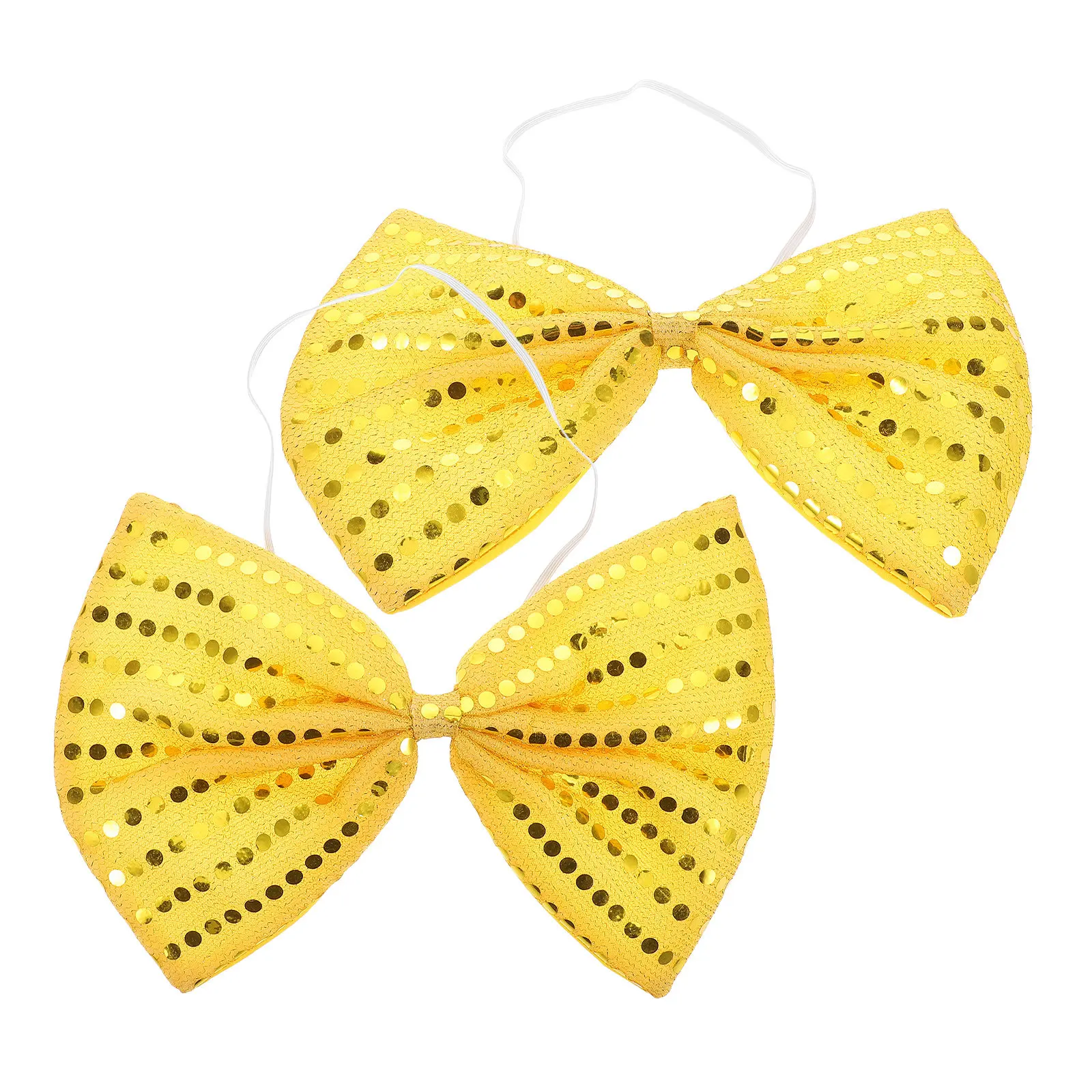 โบว์ไทประดับเลื่อมสีทองแวววาวข - Bow Tie Pre Tied บทวิจารณ์และราคา