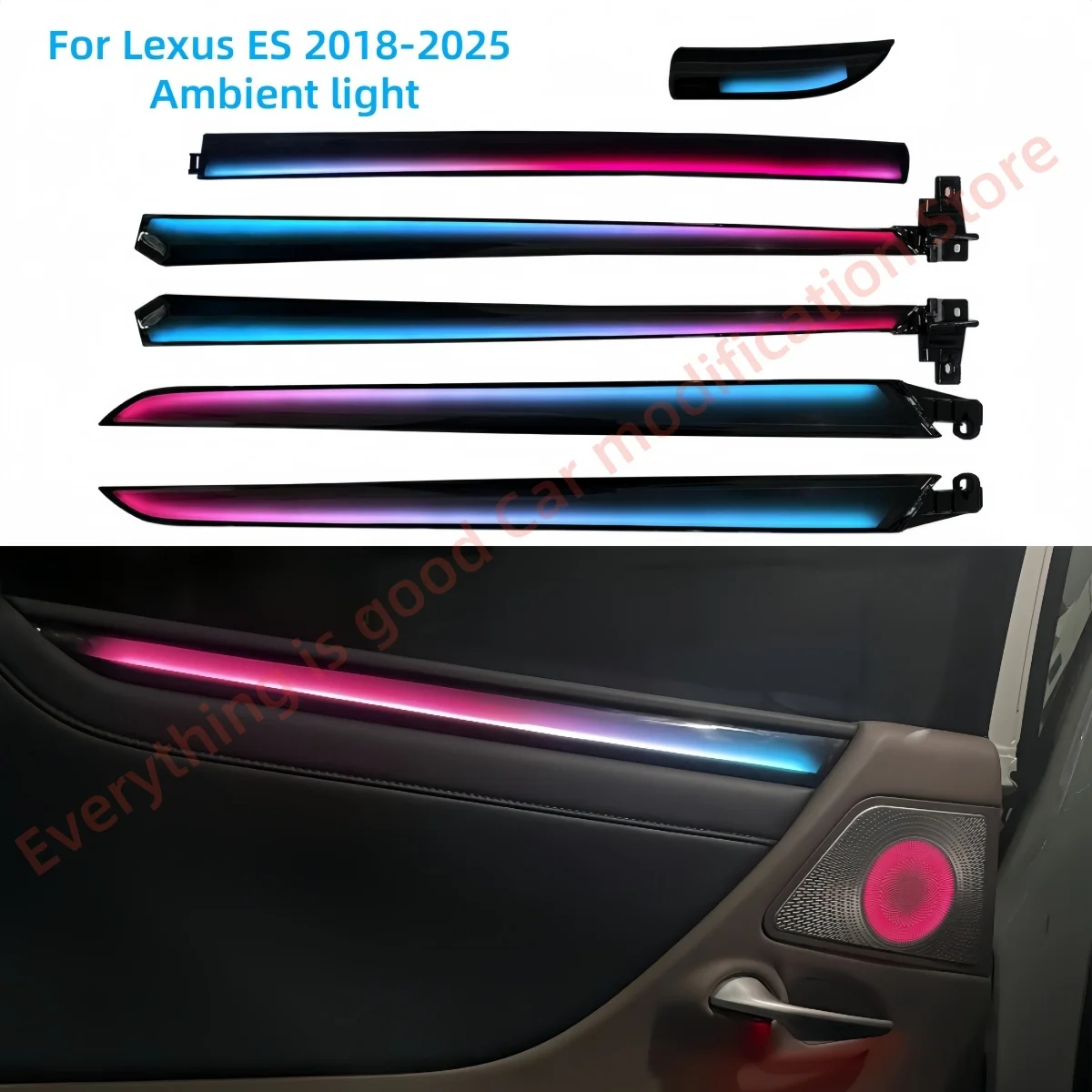 LED Atmosphere Lamp For Lexus ES 2018+ Automotive interior lighting upgrade Car accessories luminous cover plate Backrest light