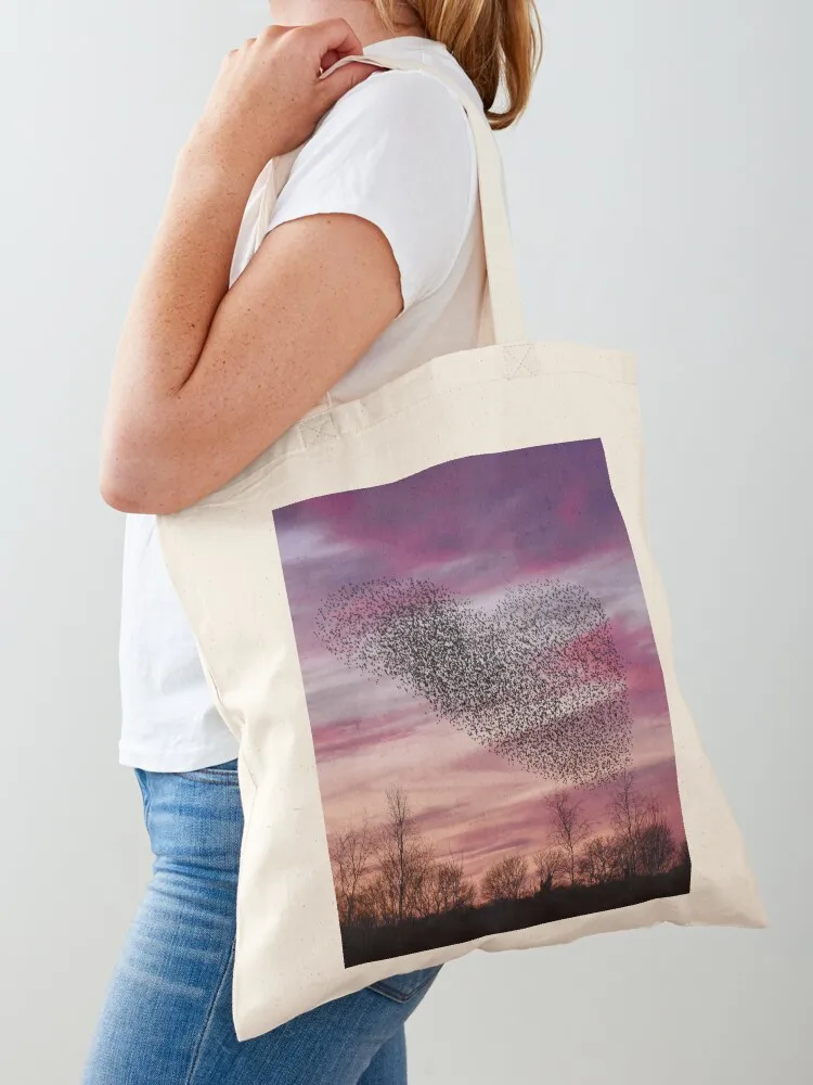 

Heart of Starlings Tote Bag Shopping bags tote bags men hand bag ladies Canvas bag for women