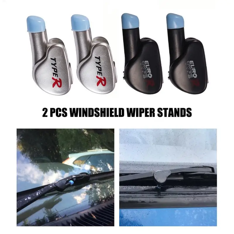 2PCS Windshield Wiper Car Shield Wiper Top Height Protector Stand Separator Car Tool Make The Wiper Cleaner Black Silver