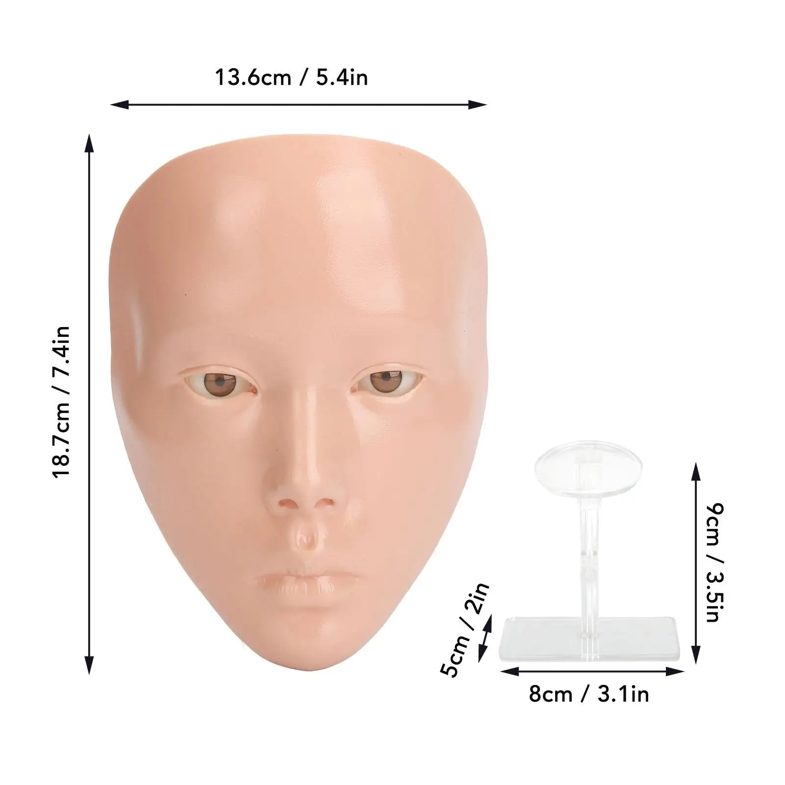 5D Makeup Practice Face Set with 20ml Cleansing Oil   Safe, Reusable, Easy to Clean for Artists